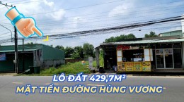 Bán đất thổ cư mặt tiền đường Hùng Vương ngay trung tâm xã